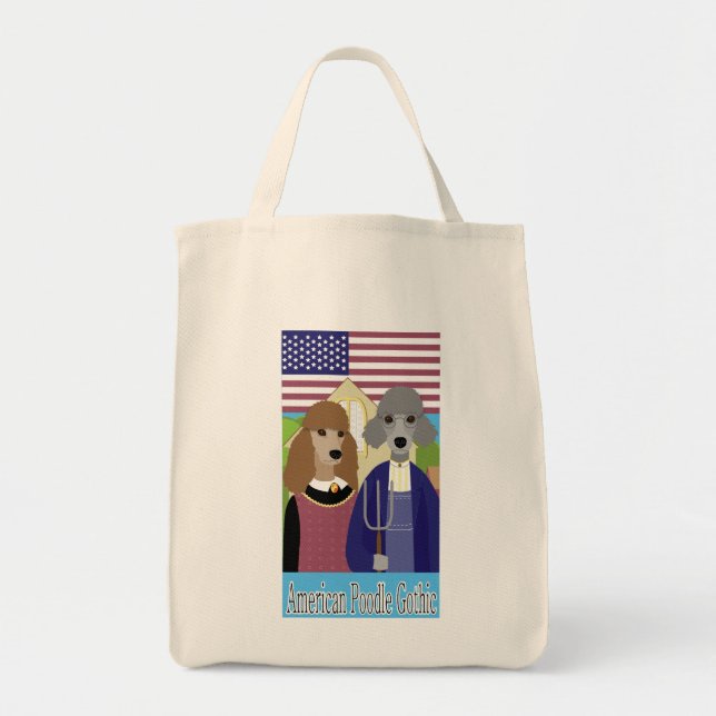 Tote O bolsa gótico da caniche americana (Frente)