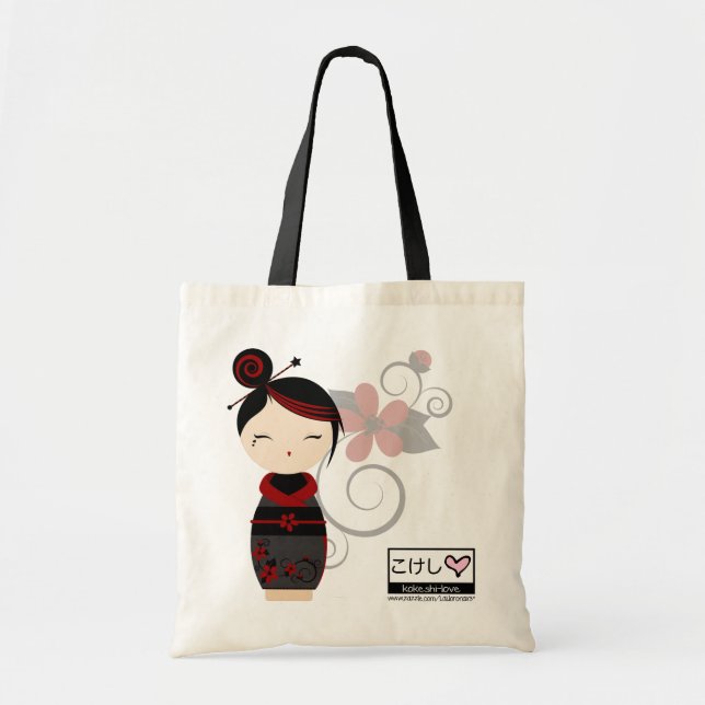 Tote O bolsa gótico de Kokeshi (Frente)