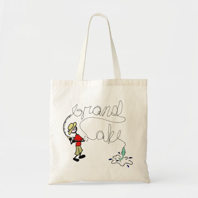 Tote O bolsa grande da pesca de lago (Frente)
