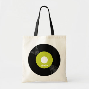 Tote o bolsa gravado 45s (limão) CUSTOMIZÁVEL