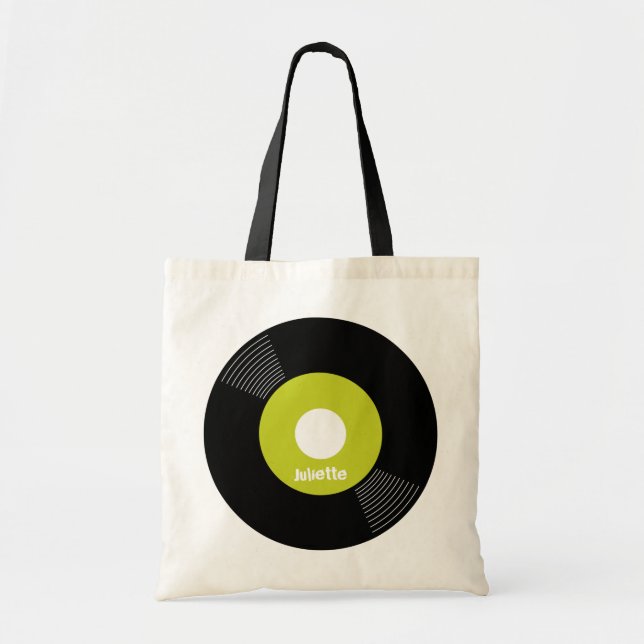 Tote o bolsa gravado 45s (limão) CUSTOMIZÁVEL (Frente)