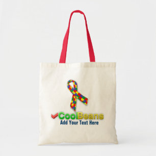 Tote O bolsa legal do orçamento dos feijões do autism