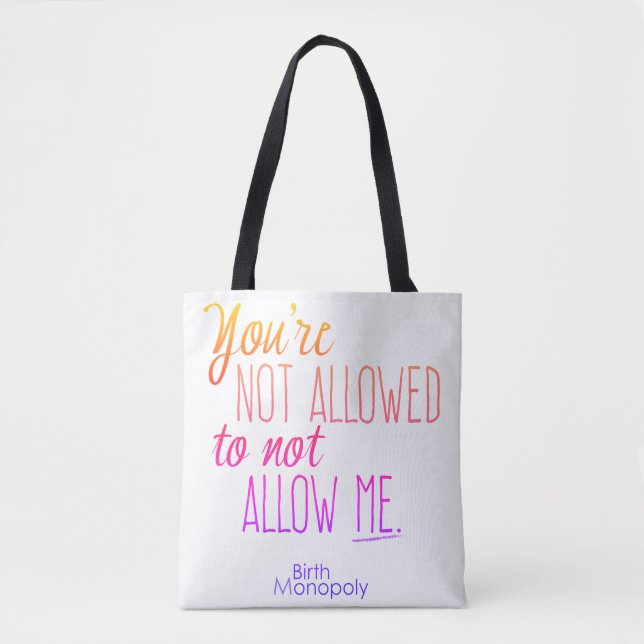 Tote "" O bolsa não permitido (Frente)