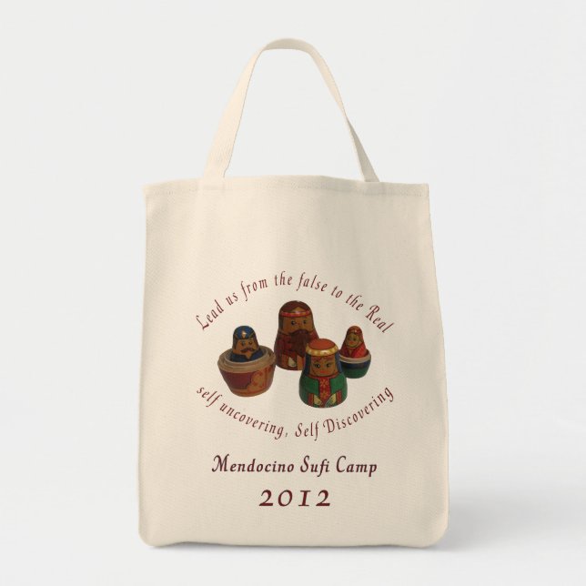 Tote O bolsa orgânico do mantimento do acampamento 2012 (Frente)