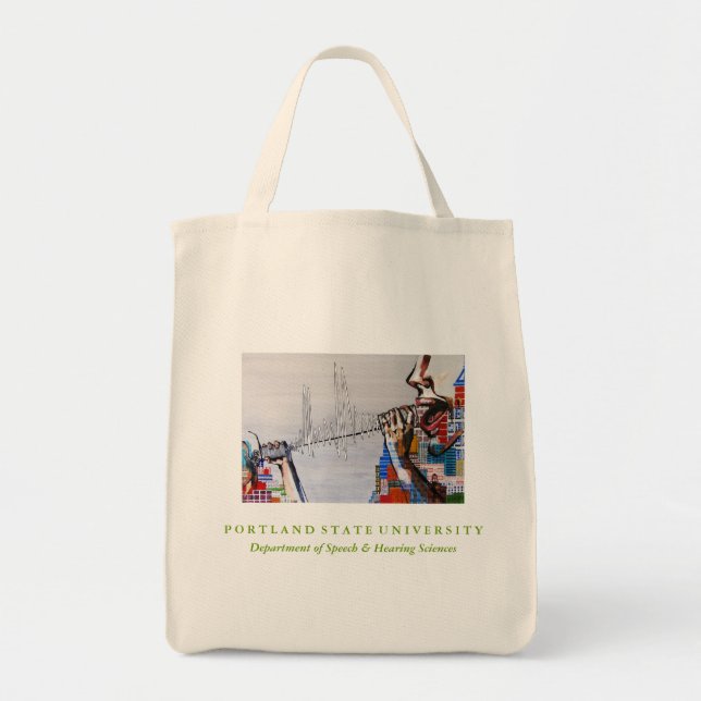 Tote O bolsa orgânico do mantimento do algodão da fonte (Frente)