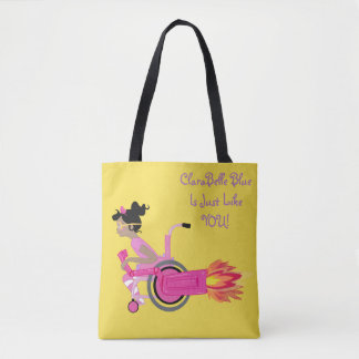 Tote O bolsa perfeito azul de ClaraBelle - amarelo da