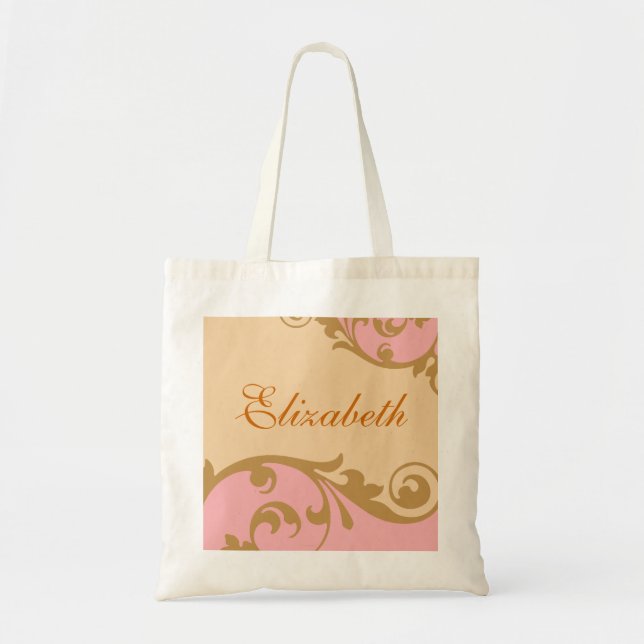 Tote O bolsa personalizado da dama de honra (Frente)