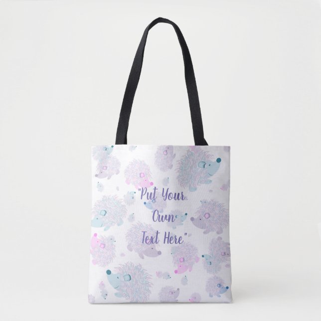Tote O bolsa personalizado do ouriço (Frente)