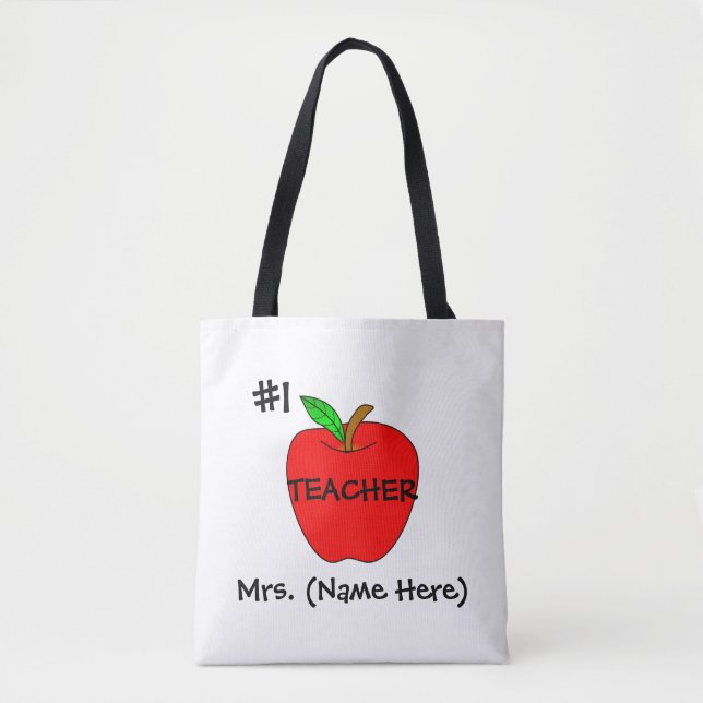 Tote O bolsa personalizado do professor #1 (Frente)