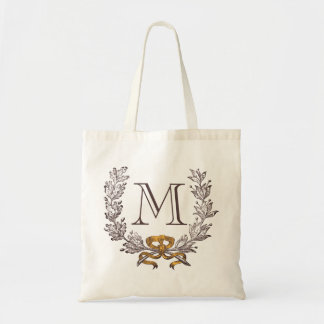 Tote O bolsa personalizado grinalda da inicial do