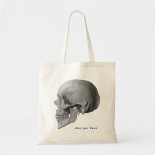 Tote O bolsa pobre do livro de Yorick do crânio de