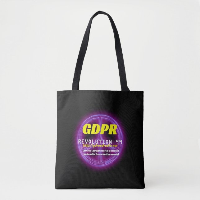Tote O bolsa preto básico de Paxspiration GDPR (Frente)