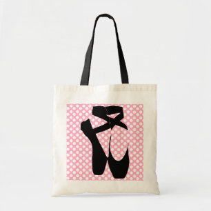 Tote O bolsa preto dos deslizadores do balé das