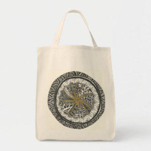 Tote O bolsa preto e Dourado da mandala