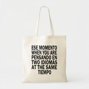 Tote O bolsa regular médio inglês espanhol bilíngüe