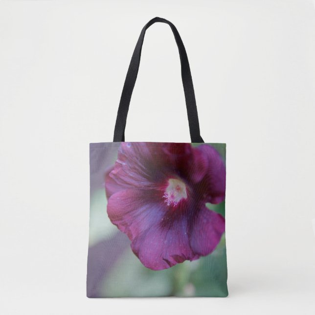 Tote O bolsa roxo da flor (Frente)