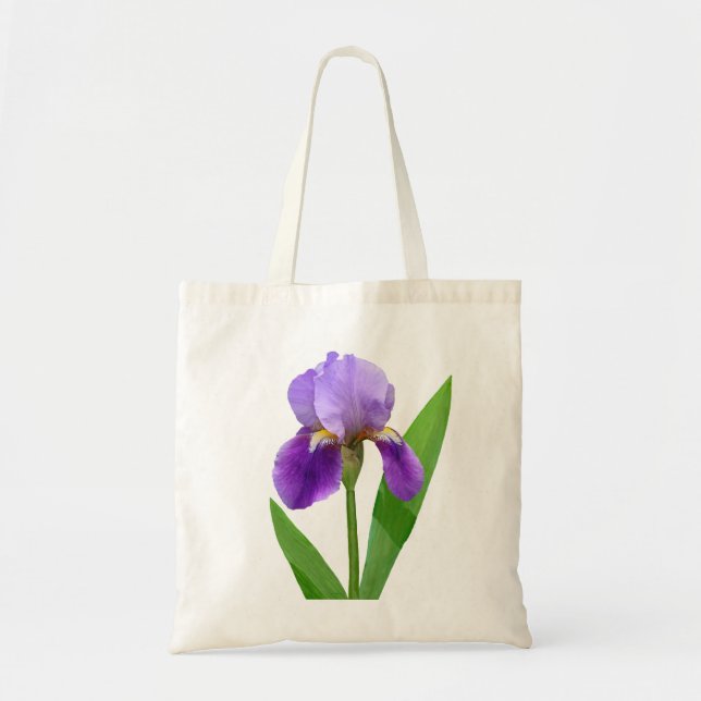 Tote O bolsa roxo da íris (Frente)
