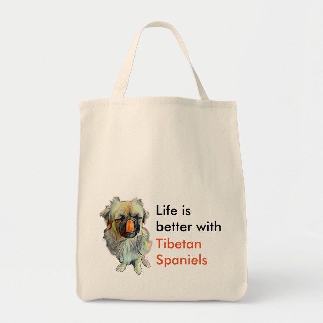 Tote O bolsa tibetano do mantimento do Spaniel (Frente)