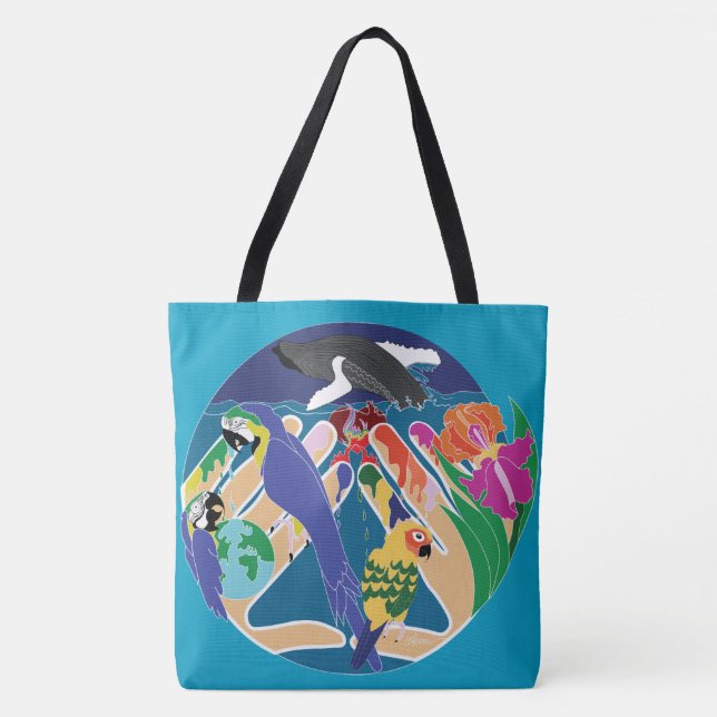 Tote O bolsa tropical da criação (Frente)