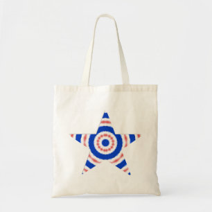 Tote O bolsa vermelho da estrela branca e azul