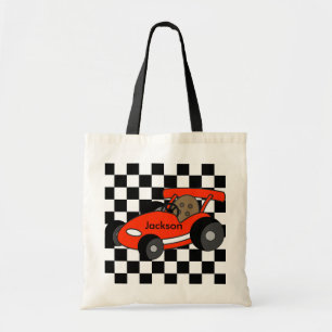 Tote O bolsa vermelho do carro de corridas
