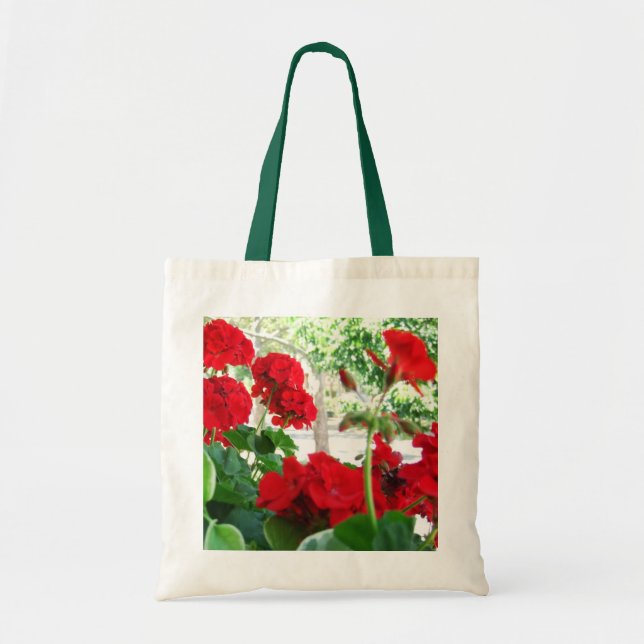 Tote O bolsa vermelho dos gerânio um grande presente do (Frente)