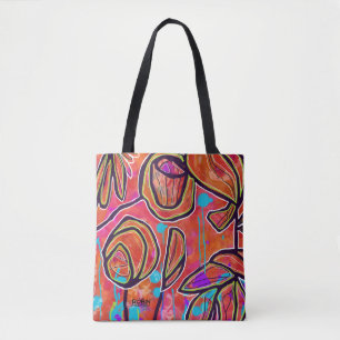 Tote O bolsa vibrante da arte de Digitas ou saco para o