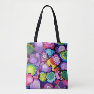 Tote O bolsa vívido do abstrato do roxo