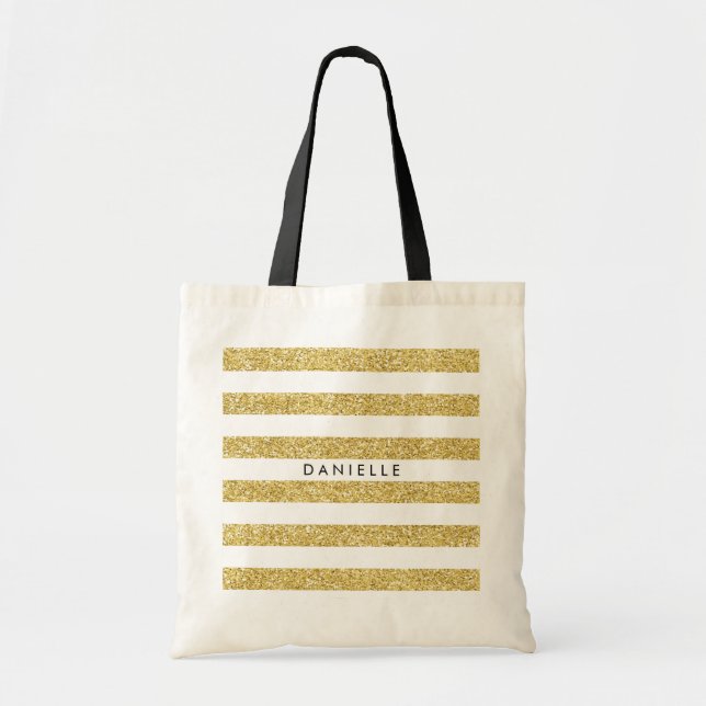 Tote O Brilho-olhar listra o bolsa da dama de honra (Frente)