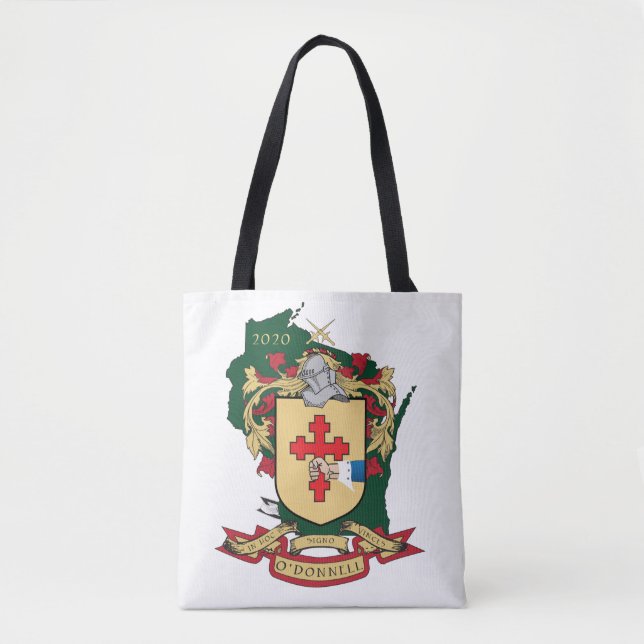 Tote O"Donnell Family Crest_Wisconsin Bolsa Green (Frente)