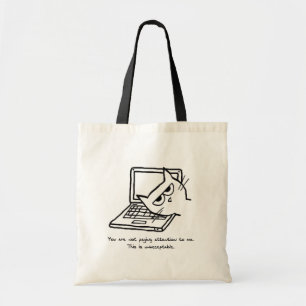 Tote O gato irritado exige a atenção - o bolsa