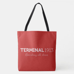 Tote O grande bolsa vermelho do terminal 1913