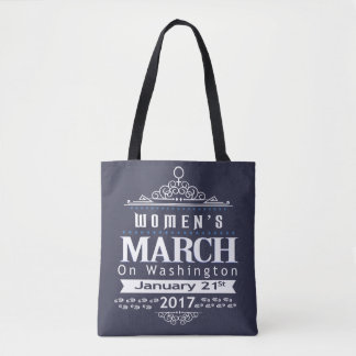 Tote O março de milhão mulheres no bolsa do azul de