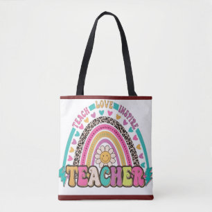 Tote O "Melhor Professor do Mundo" Bolsa do Arco-Íris