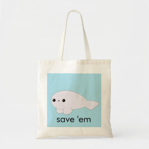 Tote O selo de bebê de Kawaii "salvar os" o bolsa