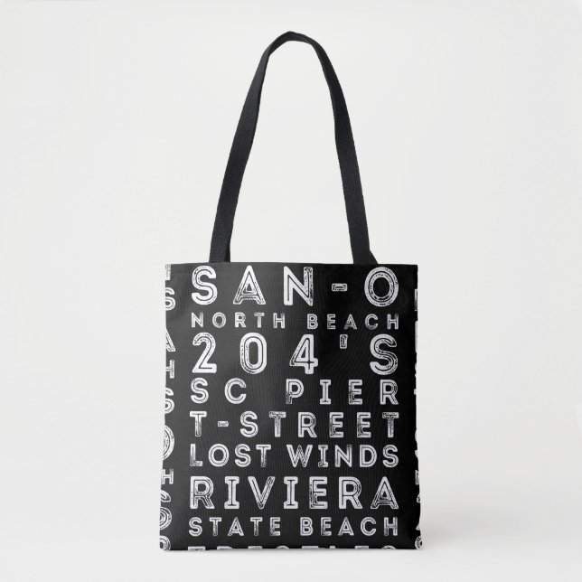Tote O surf do SC mancha o bolsa preto (Frente)