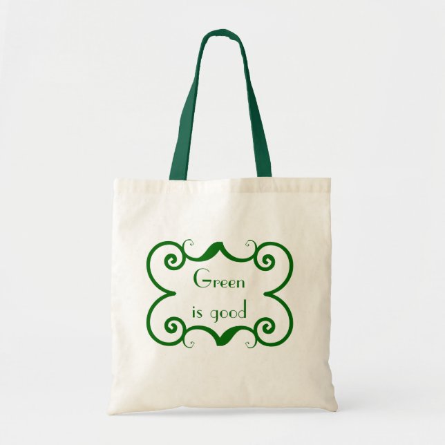 Tote O verde é a boa bolsa de canvas (Frente)