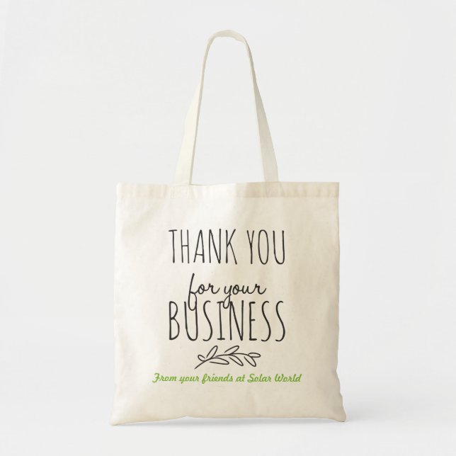 Tote Obrigado pelo Bolsa de orçamento de sua empresa (Frente)