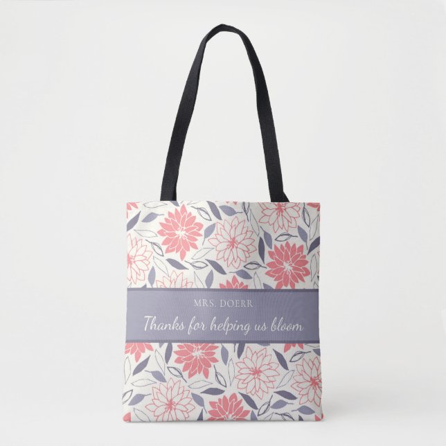 Tote Obrigados Para Nos Ajudar A Bloom Bolsa (Frente)