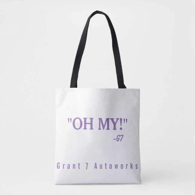 Tote "OH roxo MEU!" O bolsa de 2 tons (Frente)