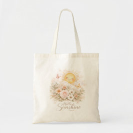 Tote Olá Bolsa de Lona Floral Sunshine