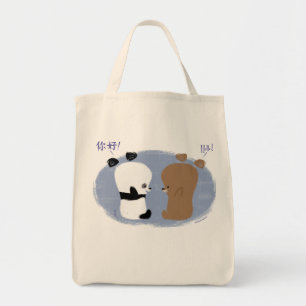Tote Olá!! O bolsa de 2 ursos
