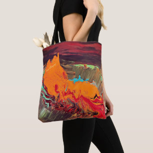Tote Ombro do Bolsa Abstrato All-Over-Impressão