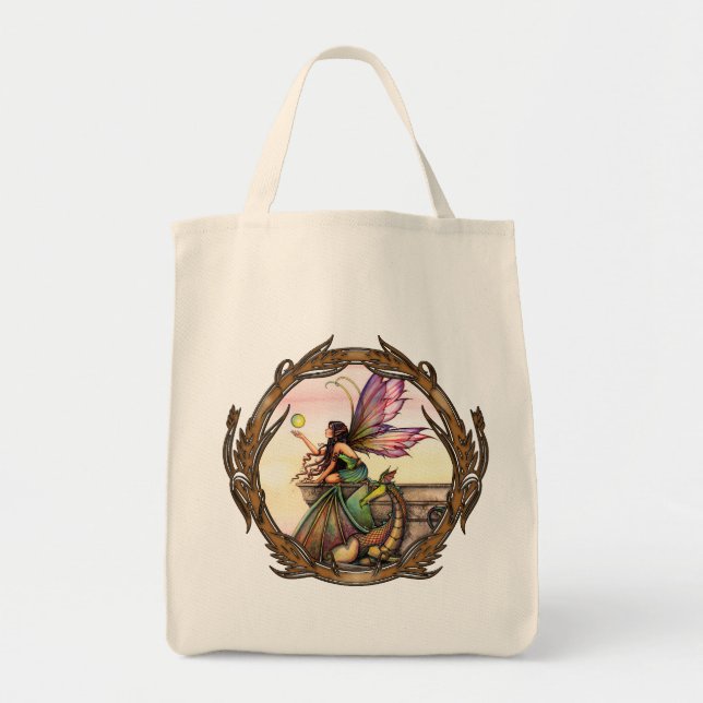 Tote Orbs Gothic Fairy e Dragão Bolsa (Frente)