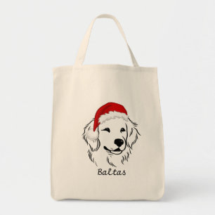 Tote Ouro de Natal em uma bolsa de Papai Noel