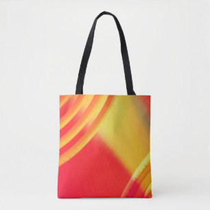 Tote Padrão circular amarelo e laranja num bolsa