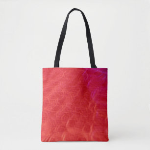Tote Padrão de espiral vermelha em um bolsa
