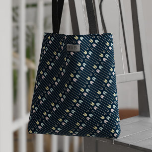 Tote Padrão Moderno de Alfinete de Fralda para Bolsa de