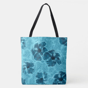 Tote Paisley Hibiscus Vintage Bolsa de praia Psicodélic