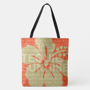 Tote Palavras de verão Cocktails e Bolsa de praia de H